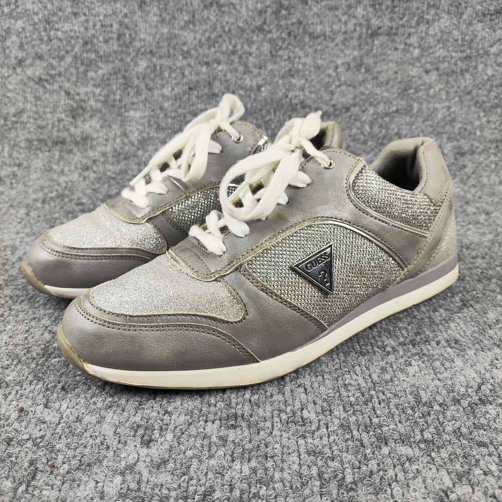 GUESS Shoes Womens Size 10 Silver Glitter Athletic Low Top Sneakers WGEILA-C - Picture 3 of 16
